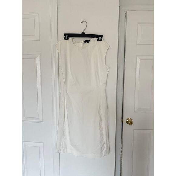 Theory Structured Fitted Sheath Dress in White Sea Salt MSRP $395 - Picture 2 of 4